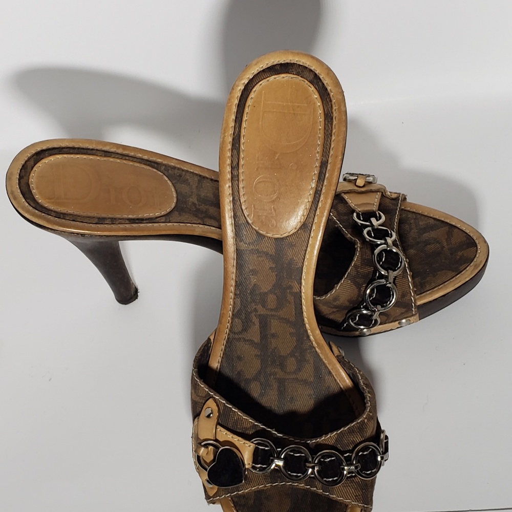Authentic  Wooden Sole Christian Dior Platforms